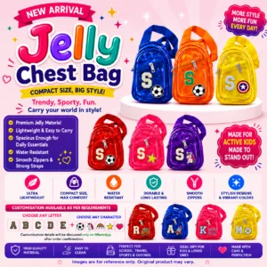 Jelly Chest Bag - with Custom Letter & Character
